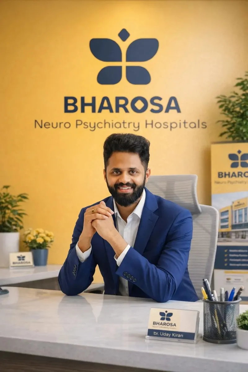 Dr. Uday Kiran, Founder & CEO, Bharosa Neuro-Psychiatry Hospital · MBBS, MD Psychiatry